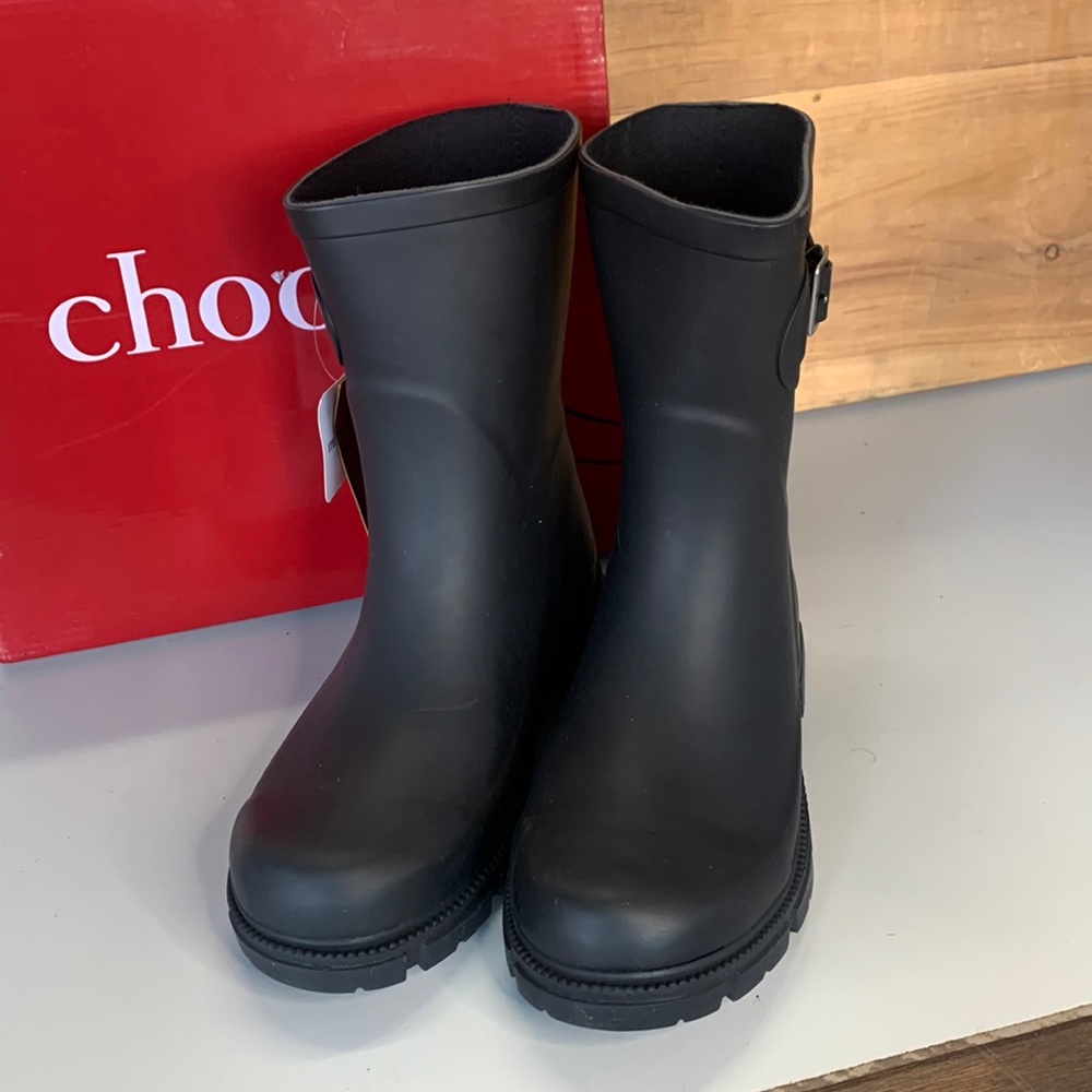 Brand New- NWT Women’s Chooka Rain Boot Waterproof Memory Foam Black - Picture 2 of 6